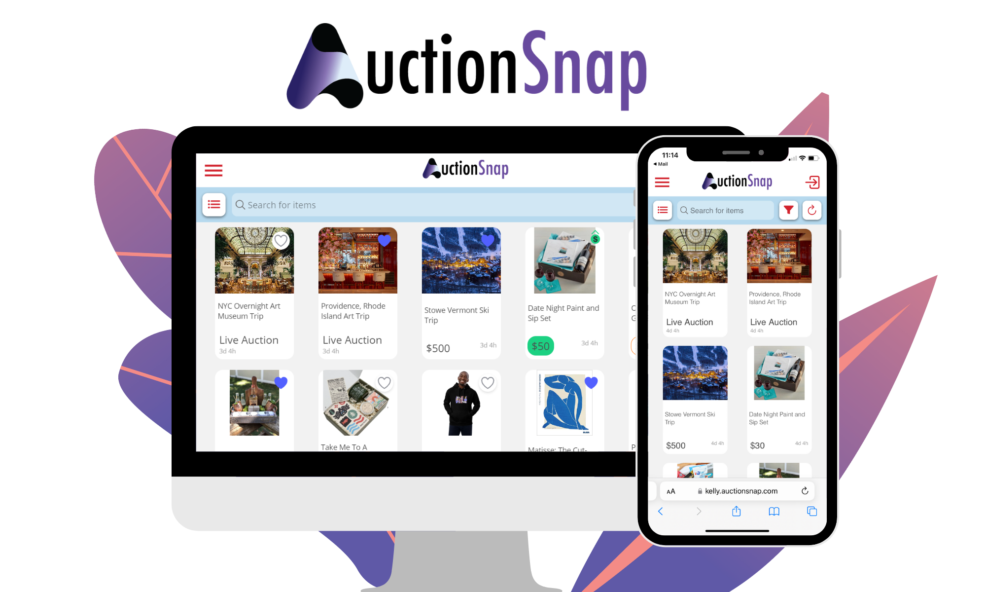 DonorSnap Product Suite Triangle, EventSnap, DonorSnap and AuctionSnap